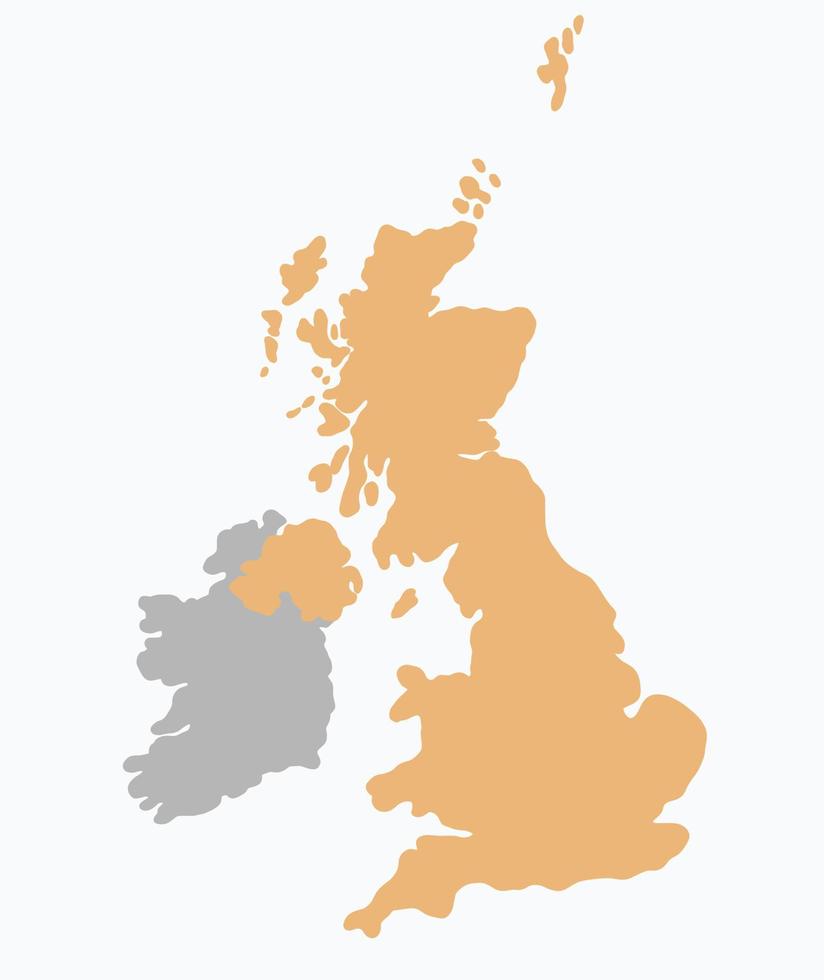 Doodle freehand drawing of The Great Britain map. vector