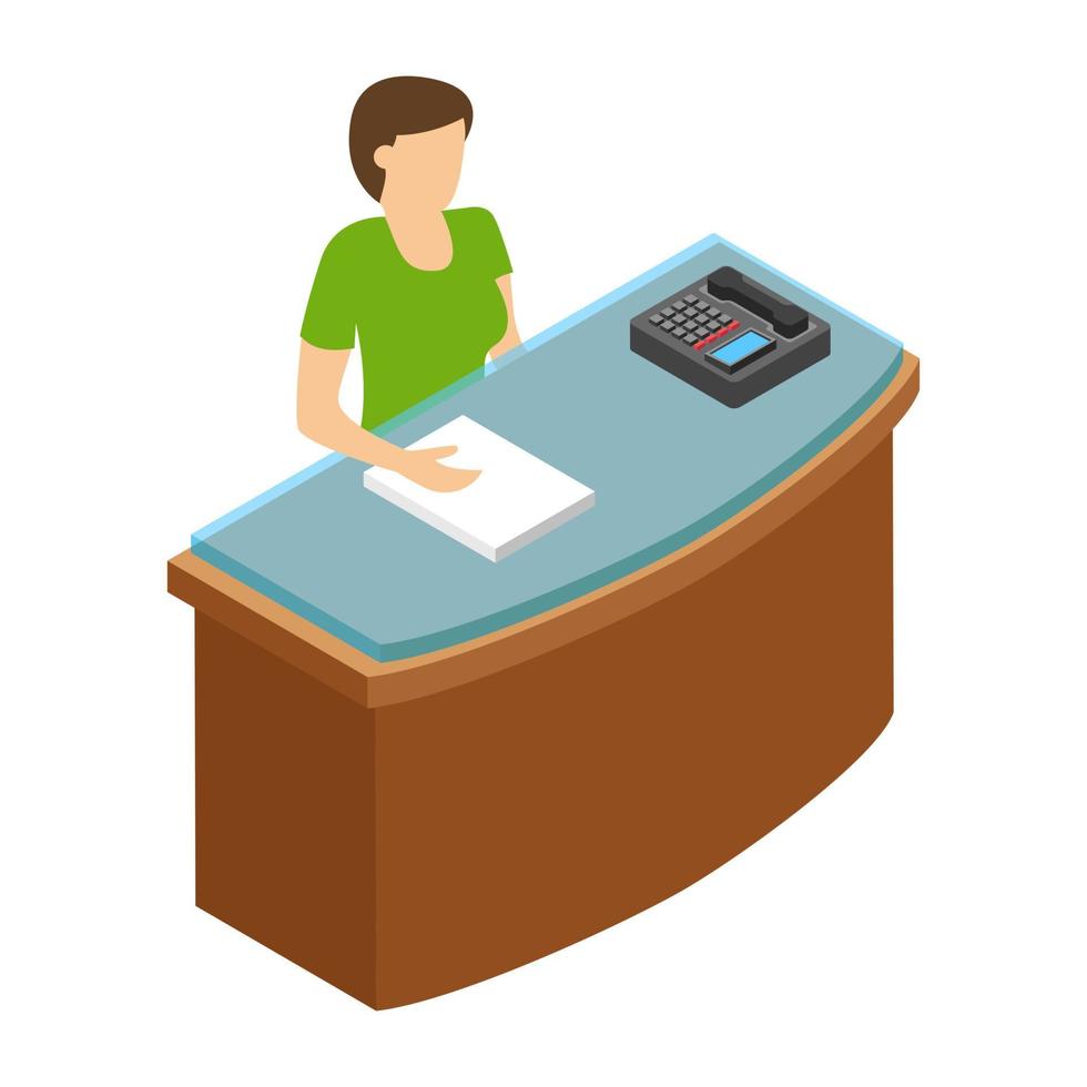 Receptionist Desk  Concepts vector