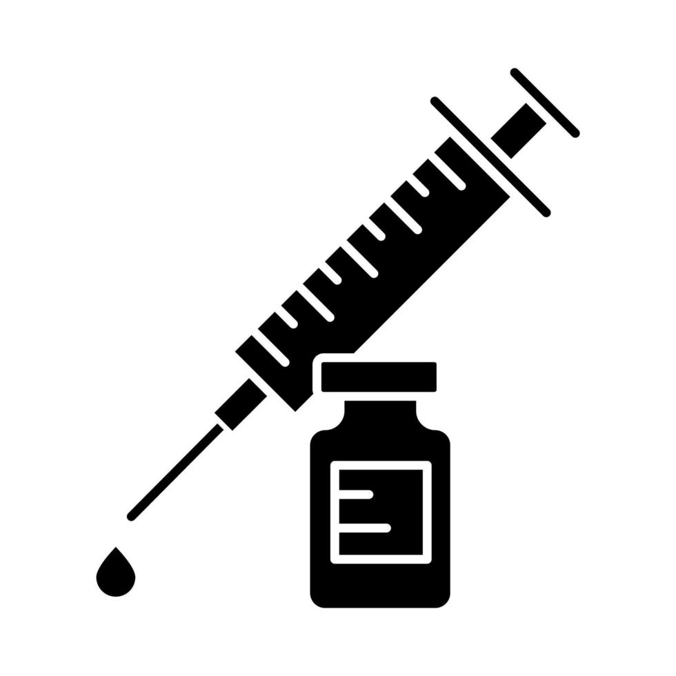 Vaccination glyph icon vector
