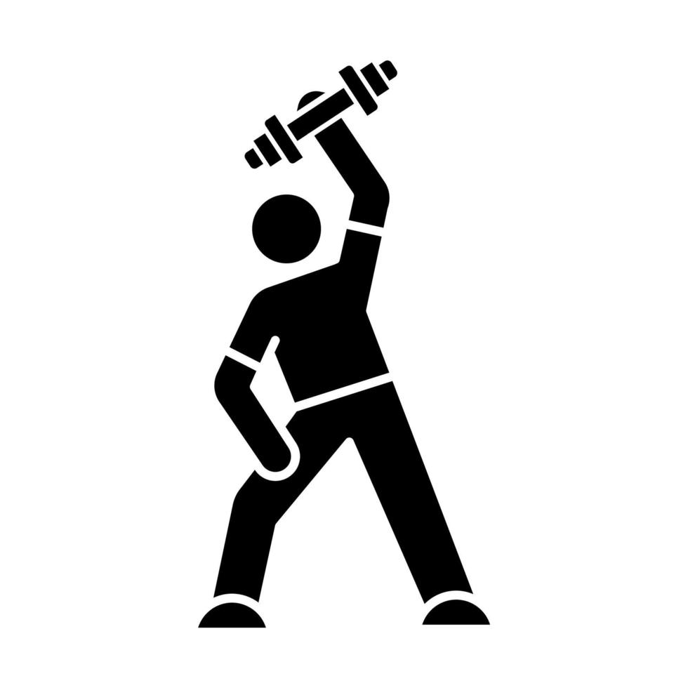 Exercise glyph icon vector