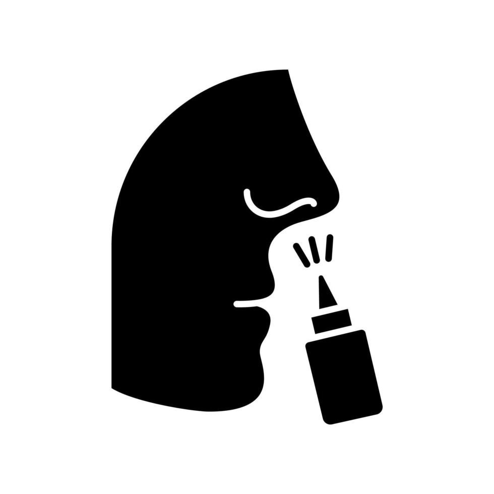 Drip nose glyph icon vector