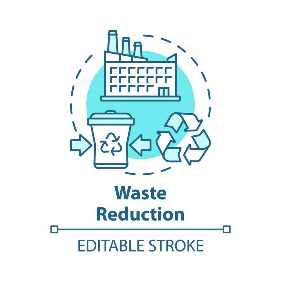 Waste reduction concept icon vector