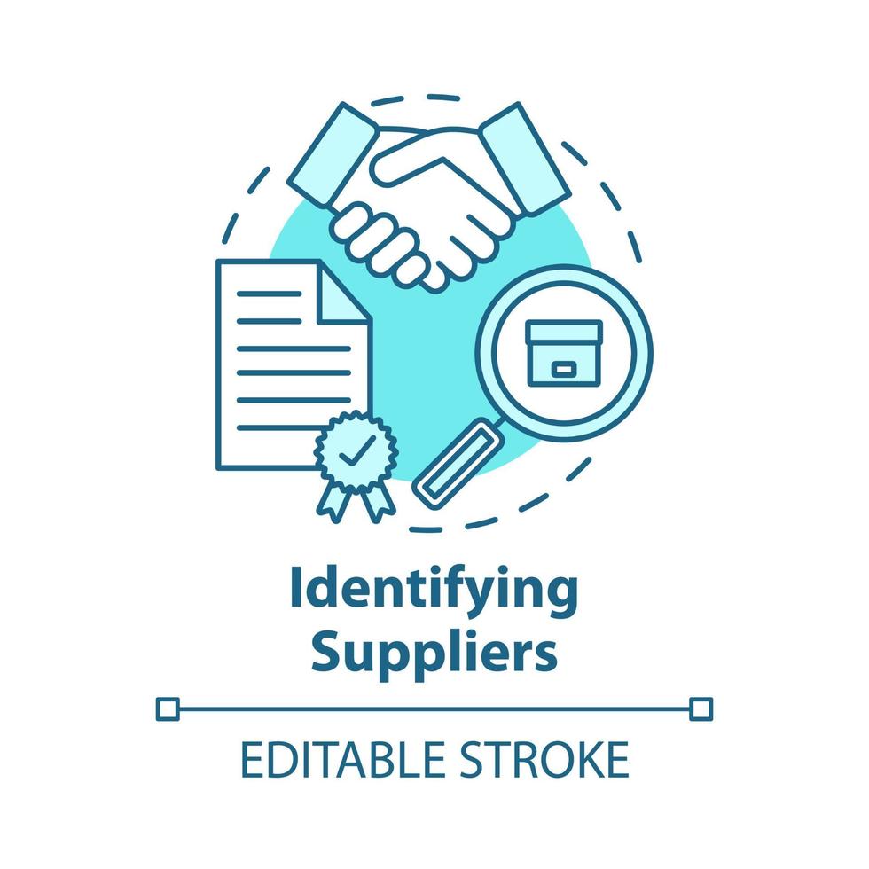 Identifying supplies concept icon vector