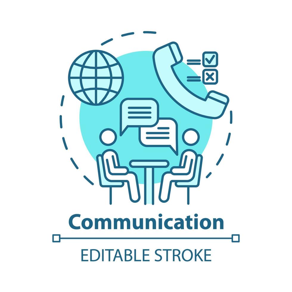 Communication concept icon vector