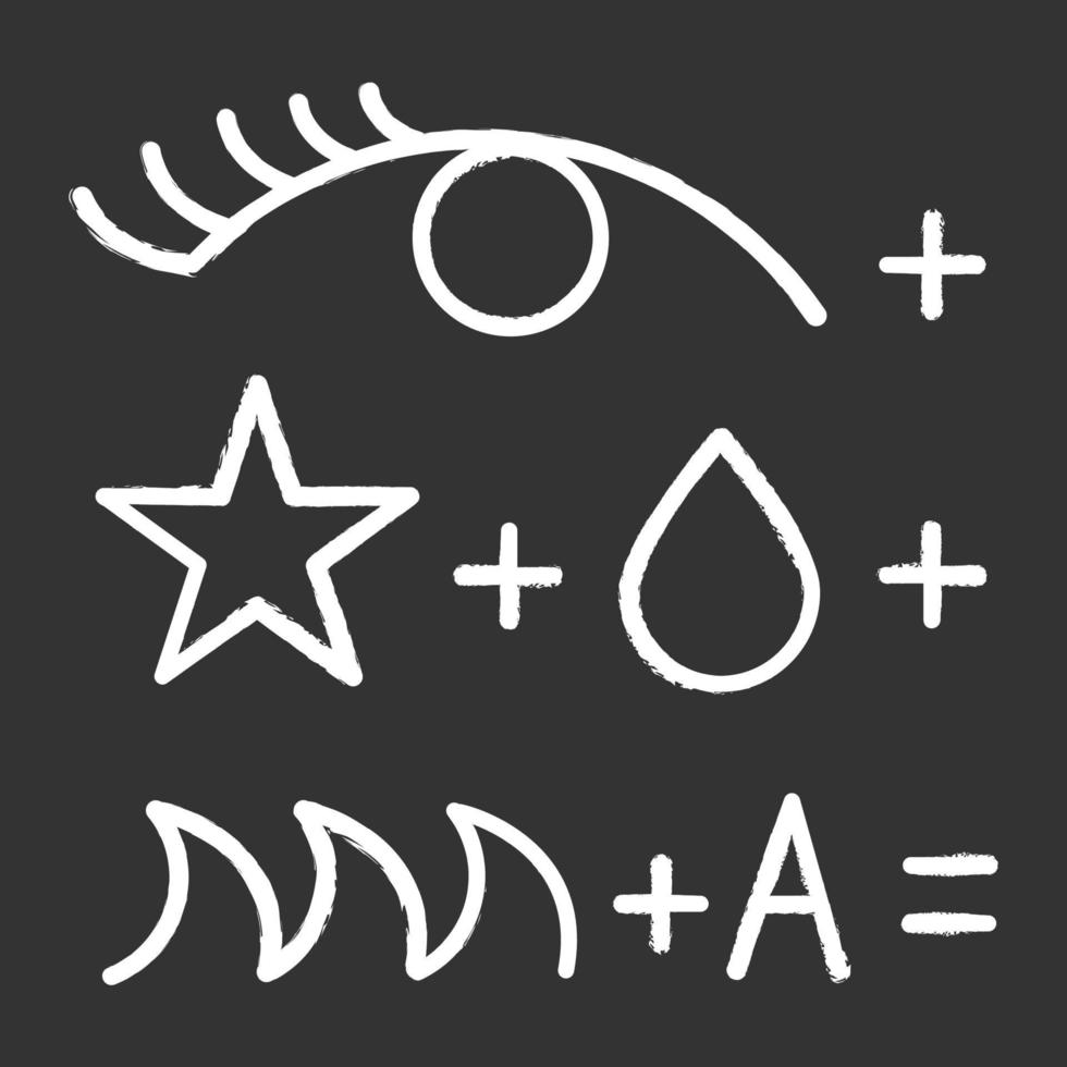 Rebus chalk icon vector