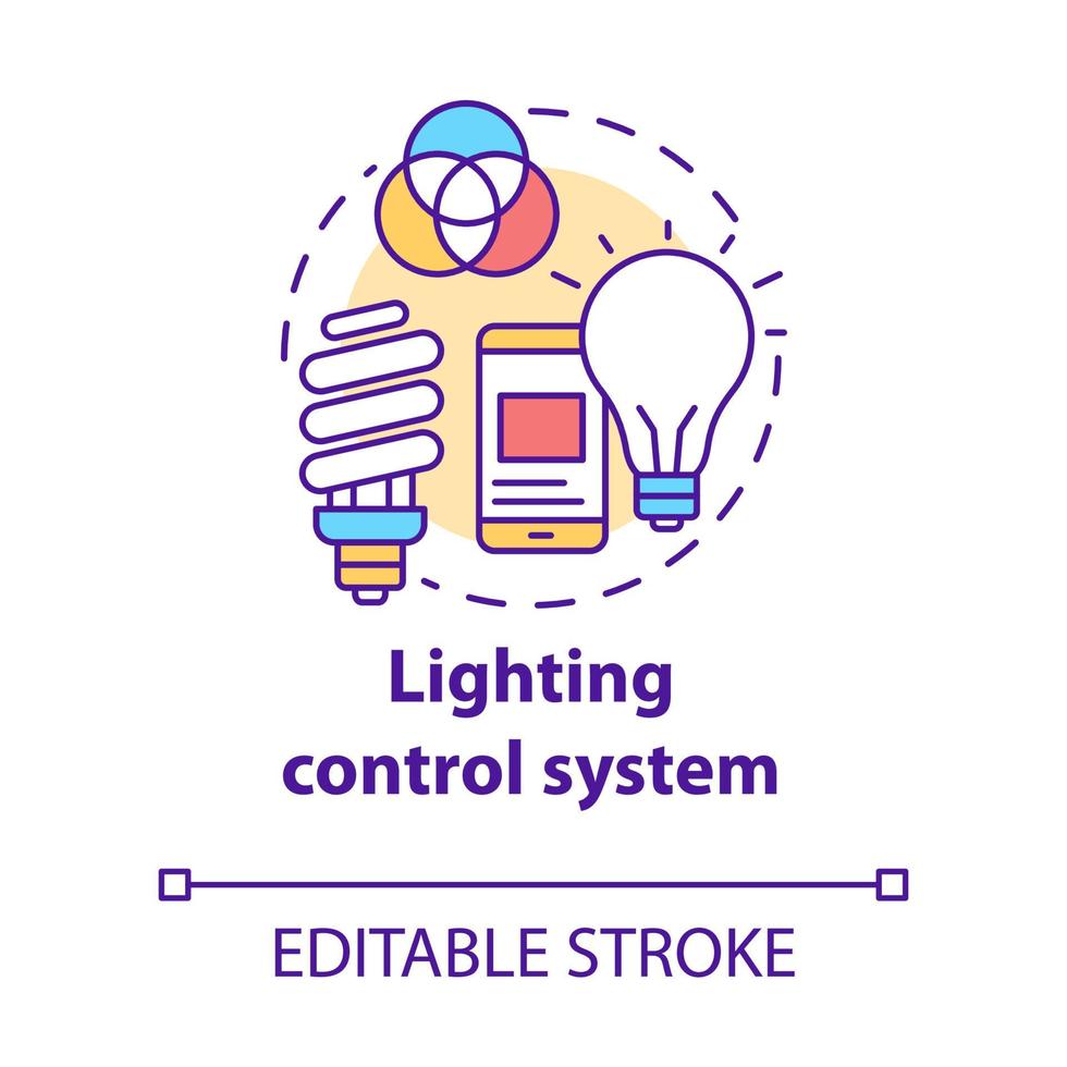 Lighting control system concept icon 3639150 Vector Art at Vecteezy