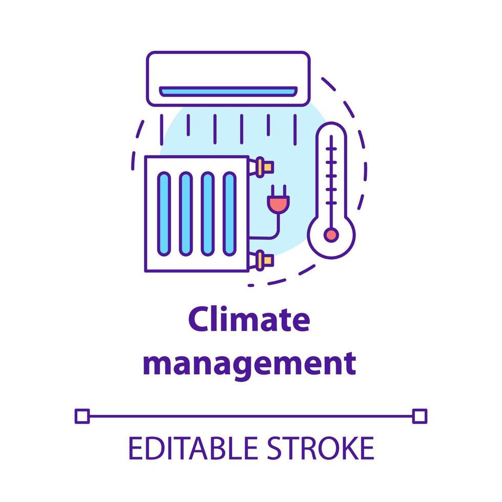Climate management concept icon vector