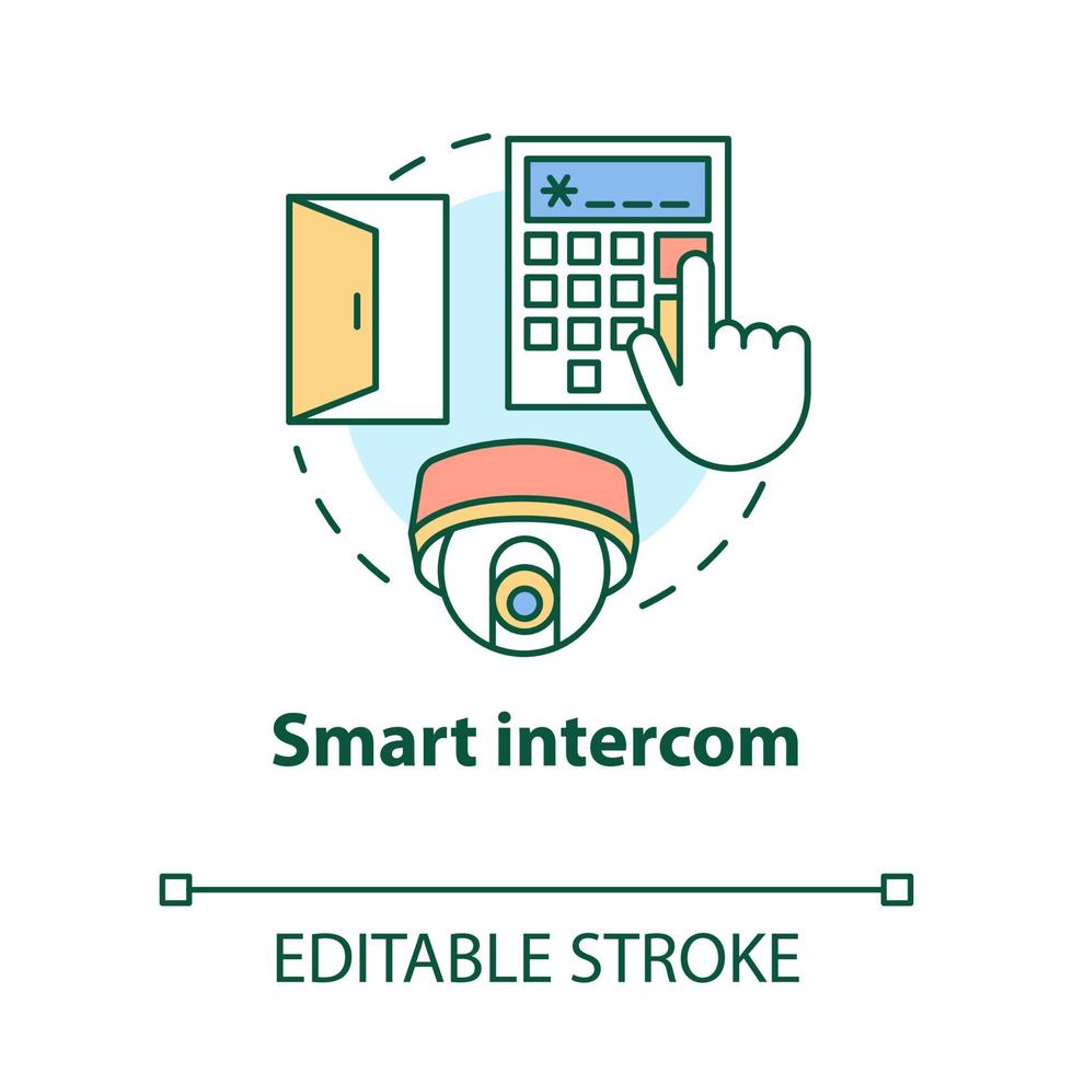 Smart intercom concept icon vector