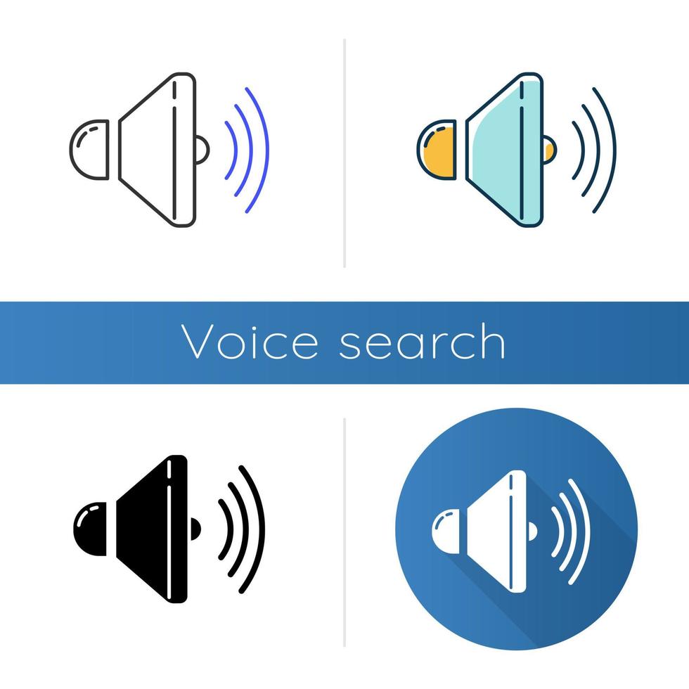 Sound speaker icons set vector