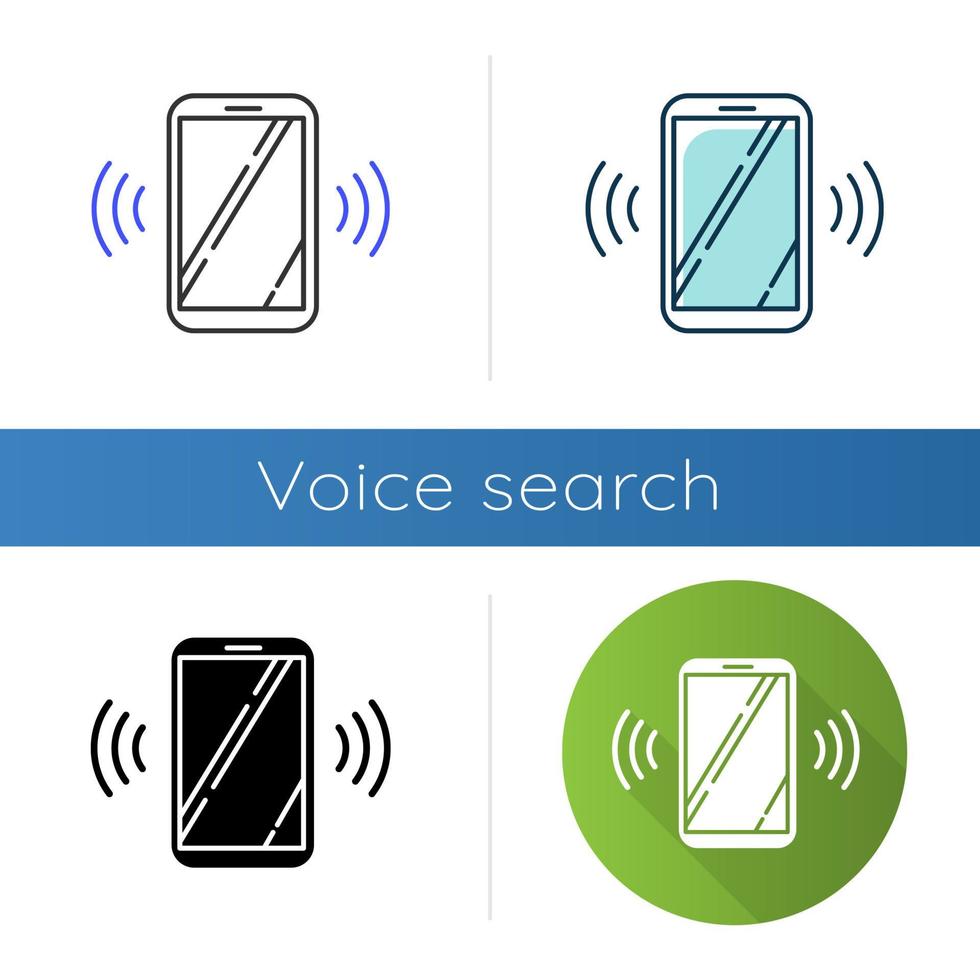 Ringing smartphone icons set vector