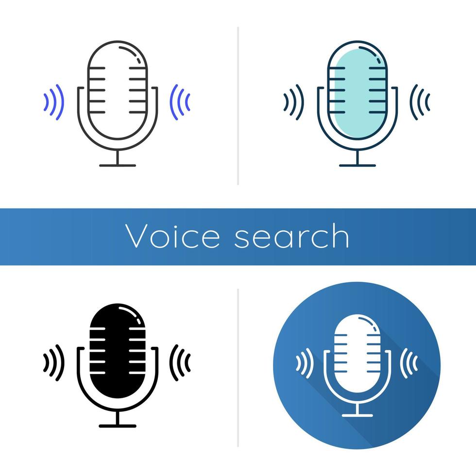 Microphone icons set vector