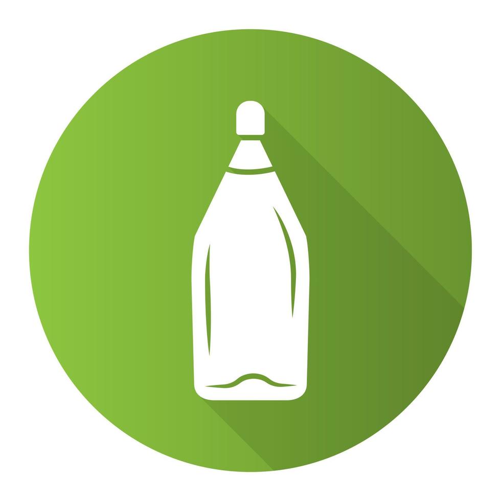 Wine service green flat design long shadow glyph icon vector