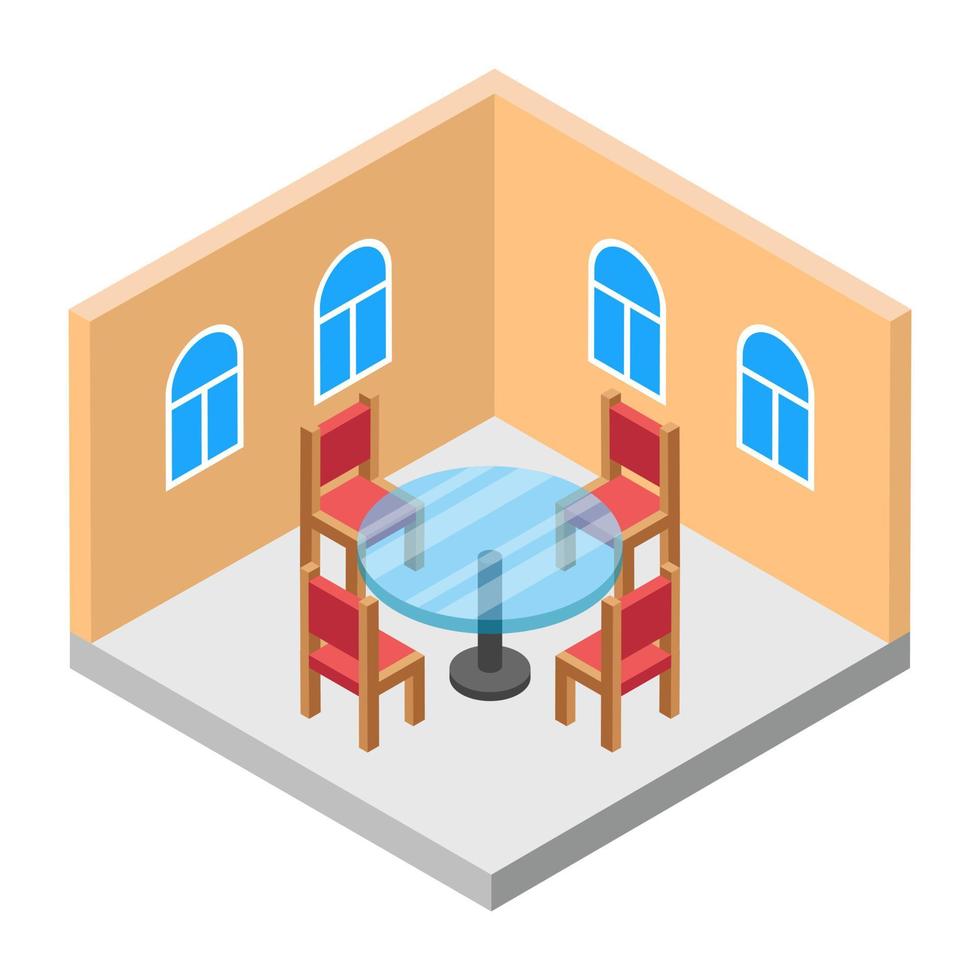 conceptos de mesa de comedor vector