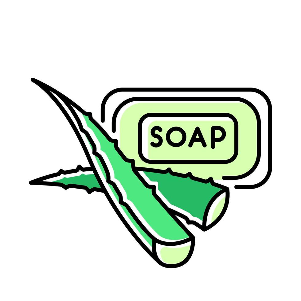 Plant based soap green color icon vector
