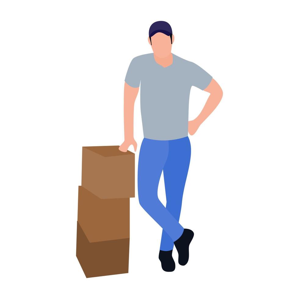 Trendy Logistics Concepts vector