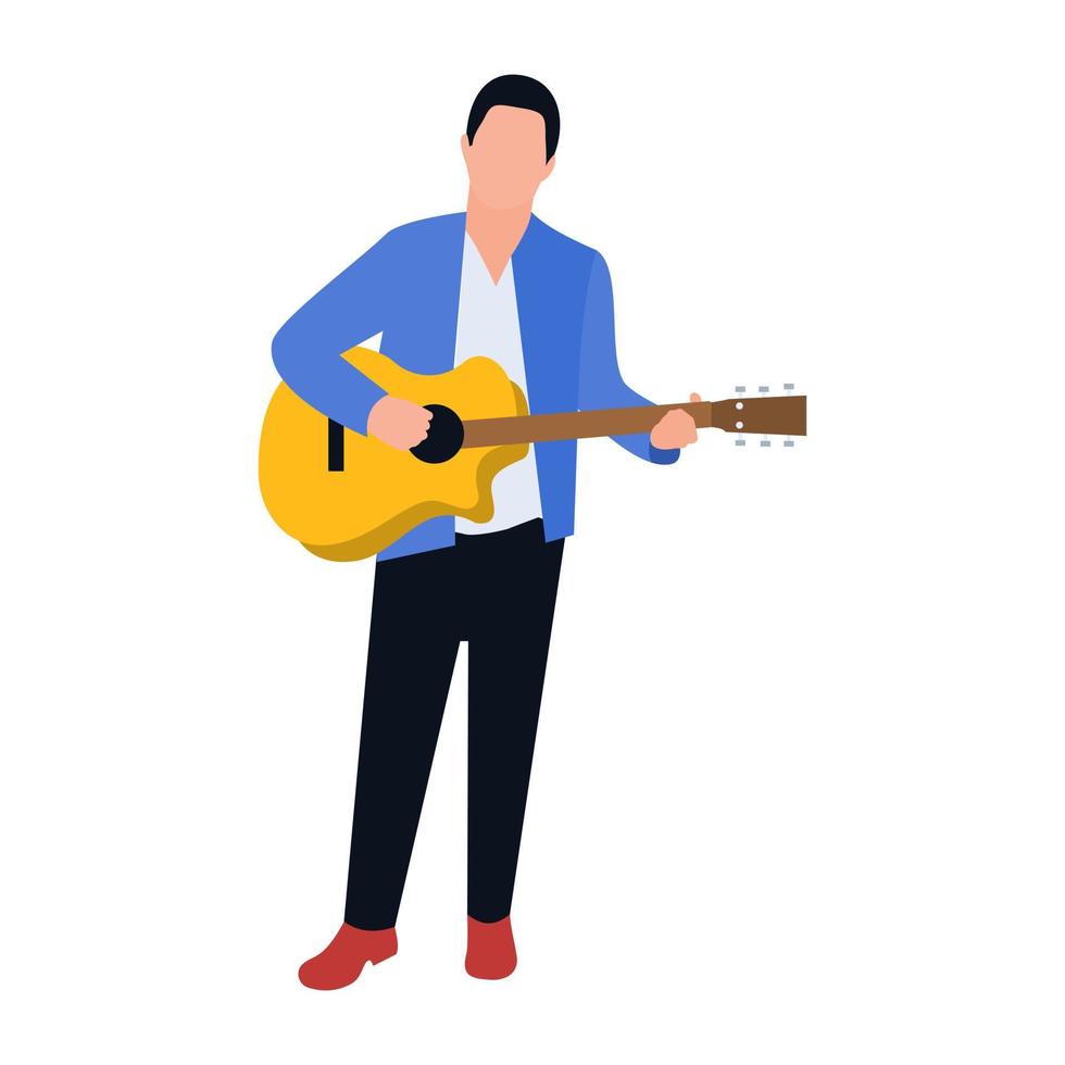 Trendy Guitarist Concepts vector