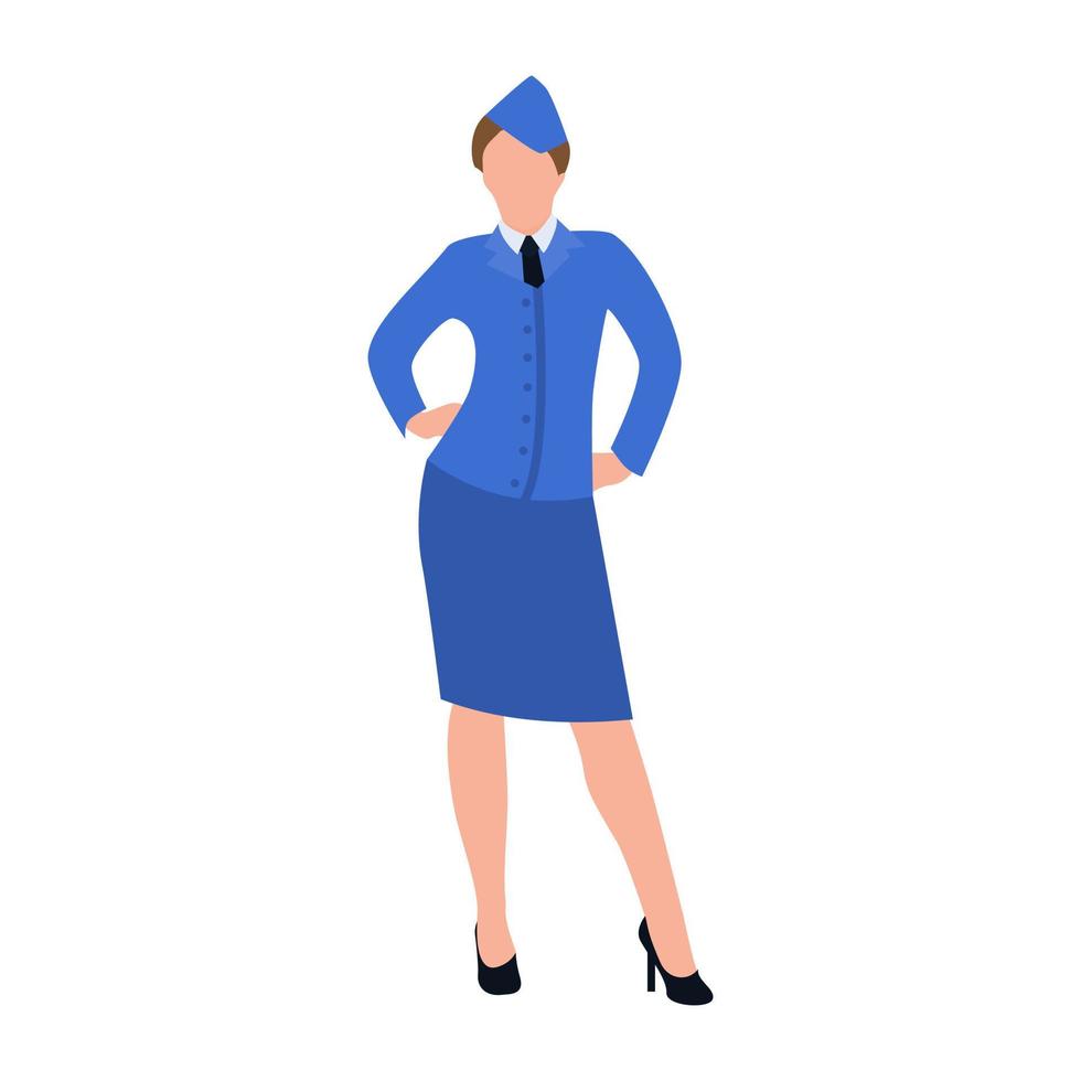 Air Hostess Concepts vector