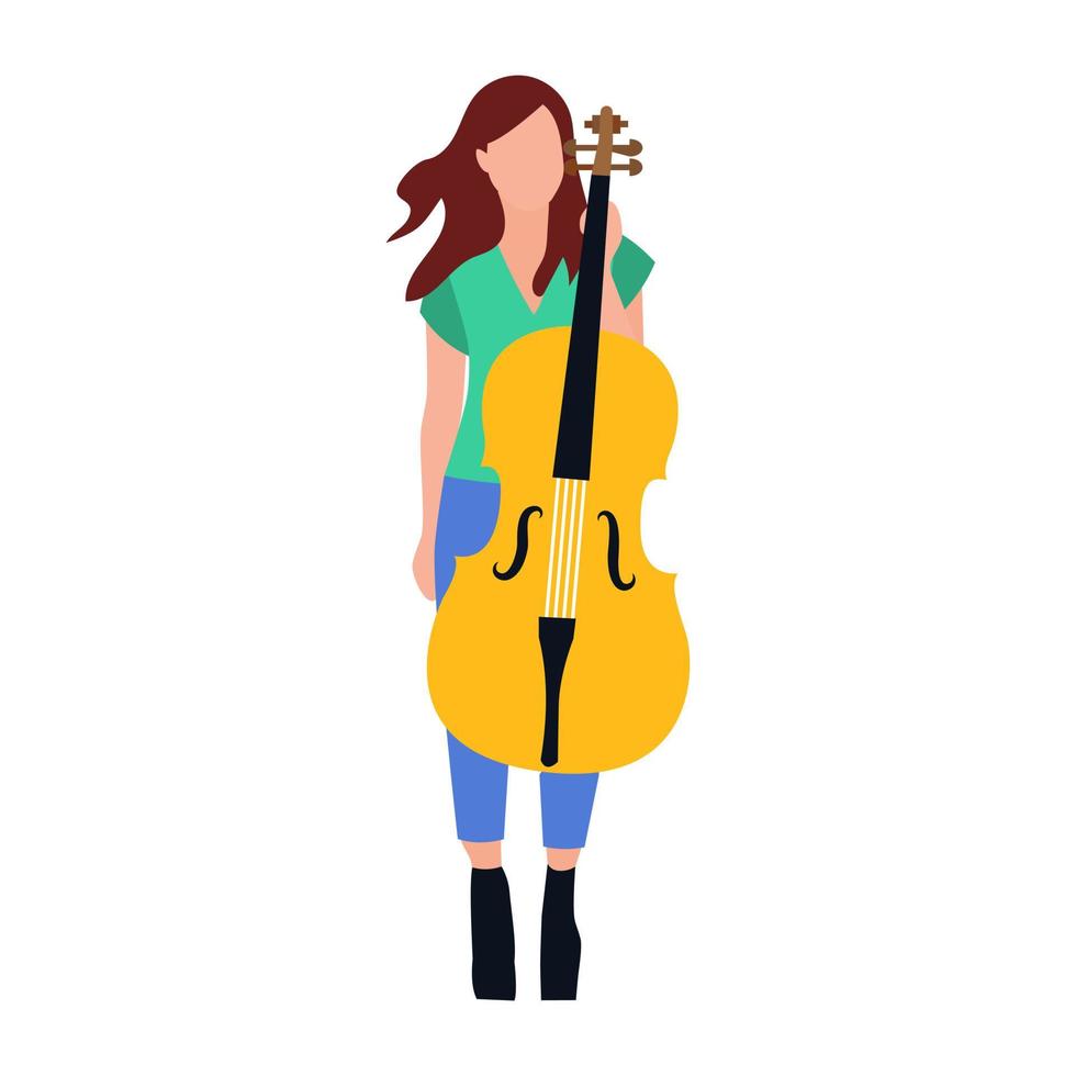 conceptos de guitarrista femenina vector