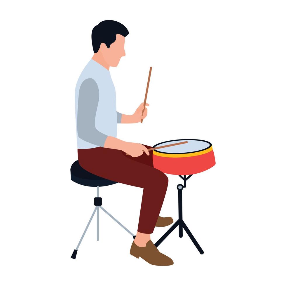 Man Beating Drum 3639648 Vector Art at Vecteezy