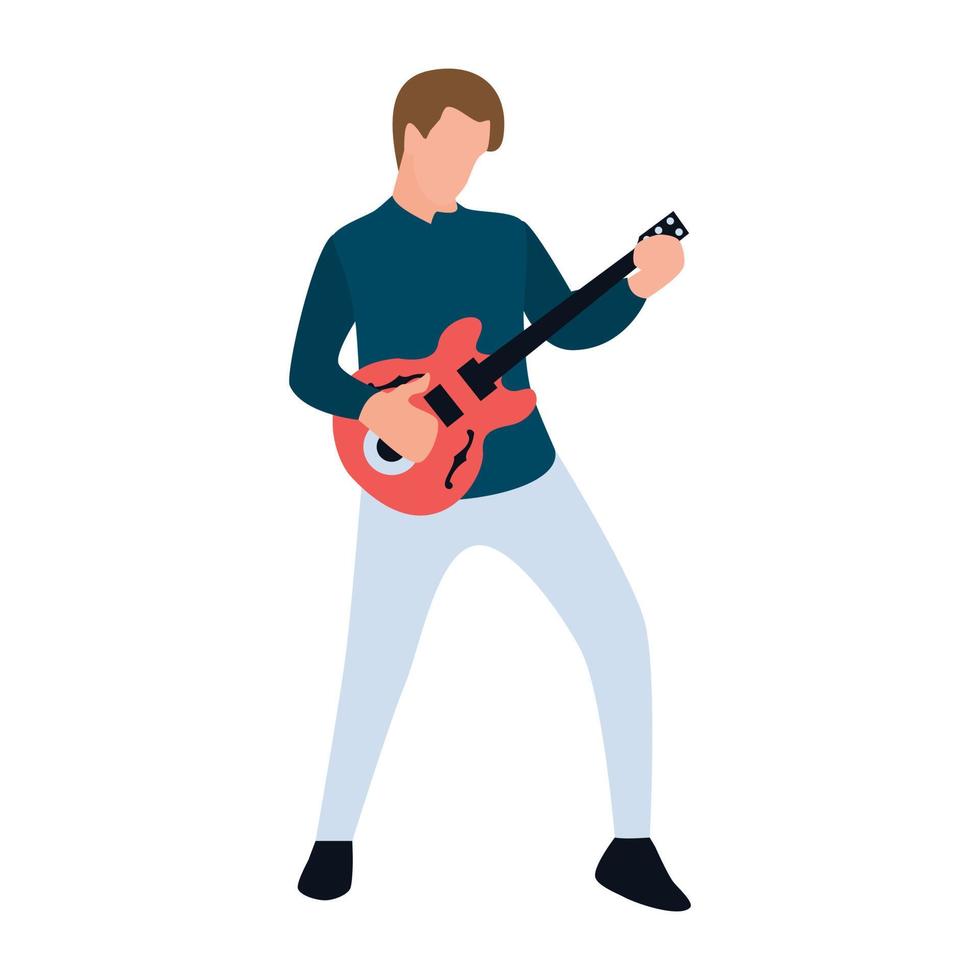 Male Playing Guitar vector