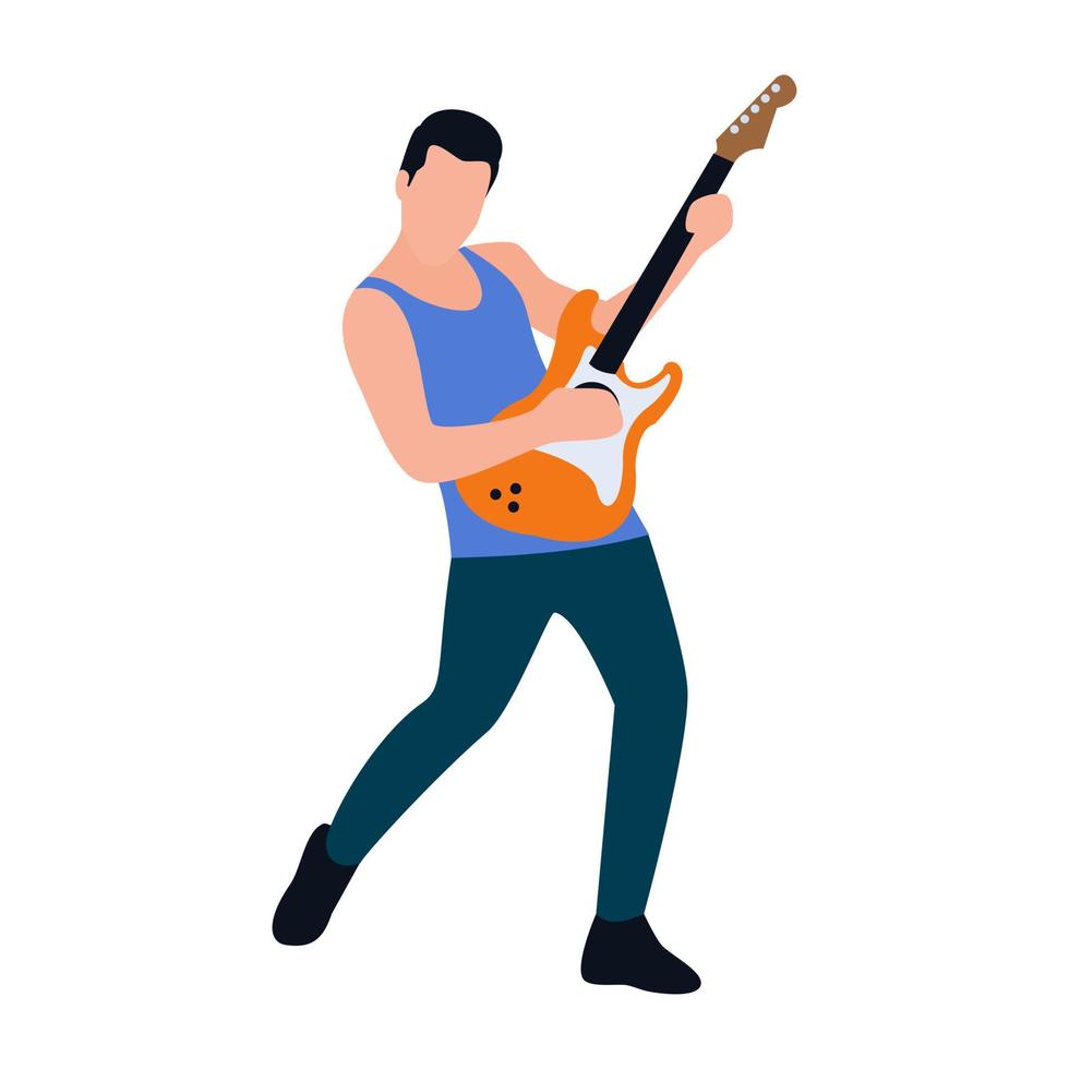 conceptos de guitarrista vector