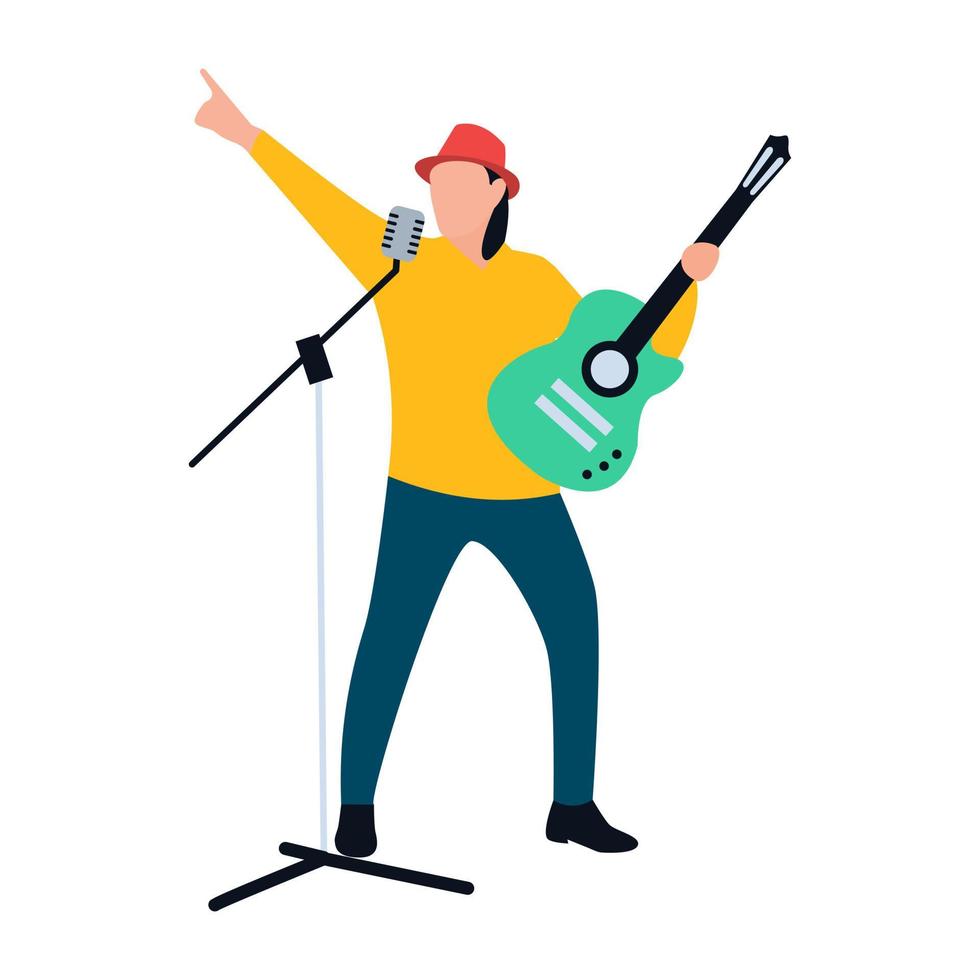 Trendy Musician Concepts vector