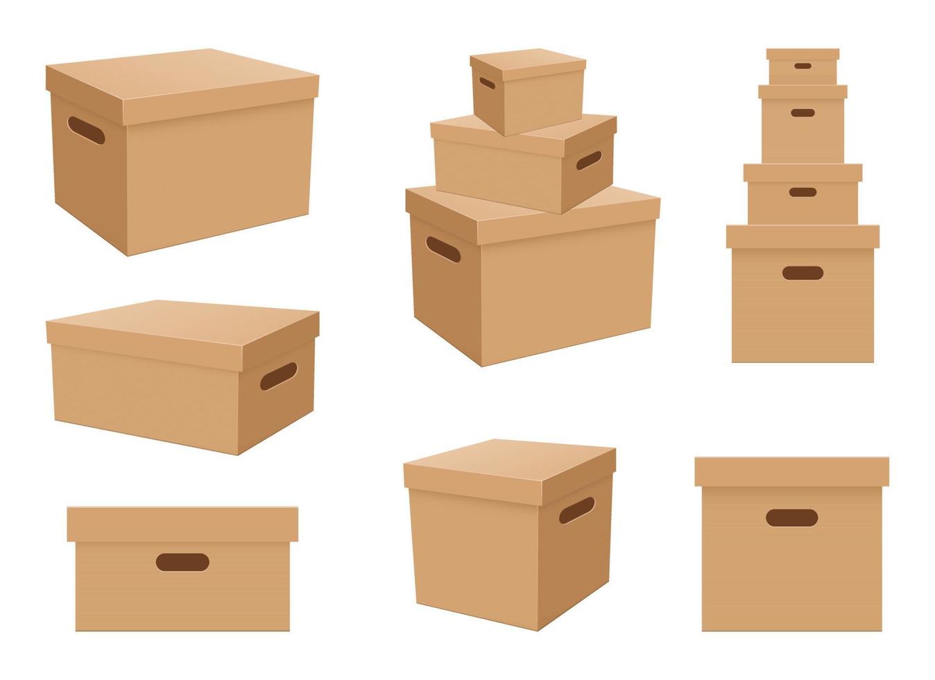 Ilustración de diseño de vector de caja de almacenamiento aislado sobre fondo blanco