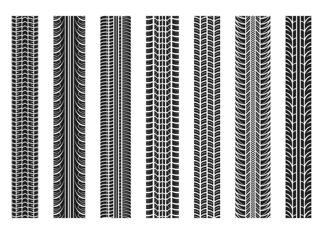 Ilustración de diseño vectorial de huellas de neumáticos aislado en el fondo vector