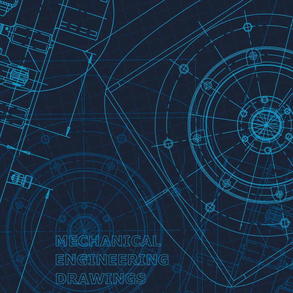 plano, bosquejo. Ilustración de ingeniería vectorial. portada, volante, pancarta vector