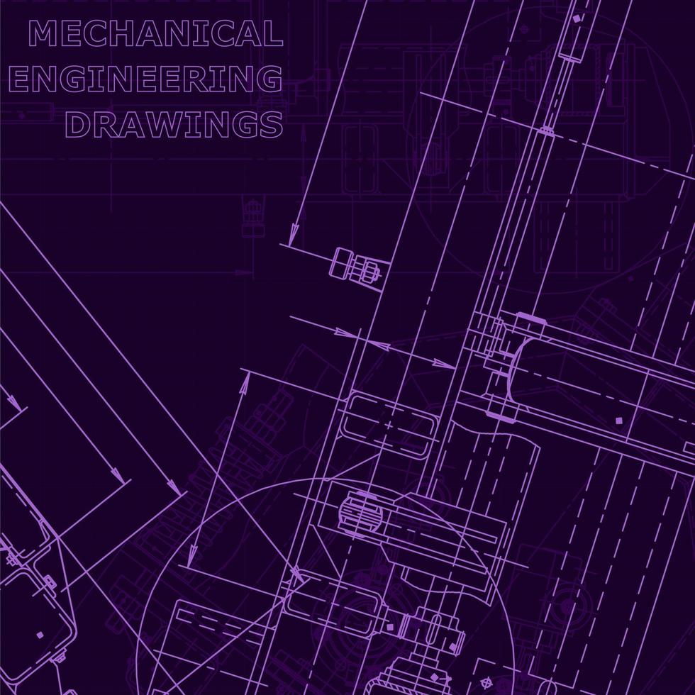 Blueprint, Sketch. Vector engineering illustration