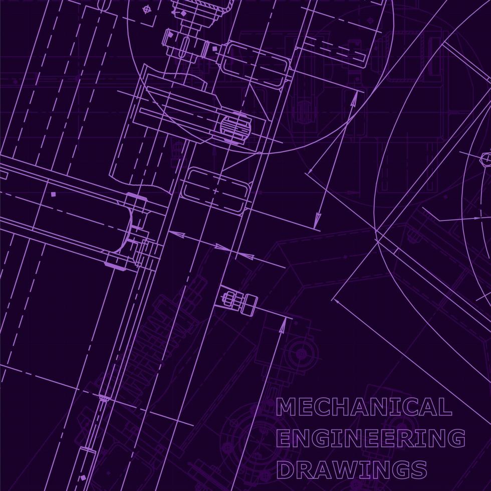 Blueprint, Sketch. Vector engineering illustration