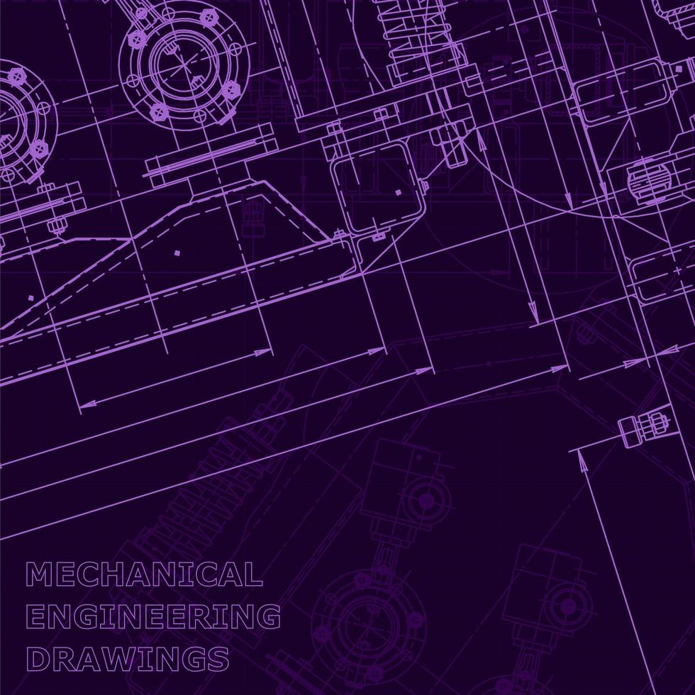 Blueprint, Sketch. Vector engineering illustration