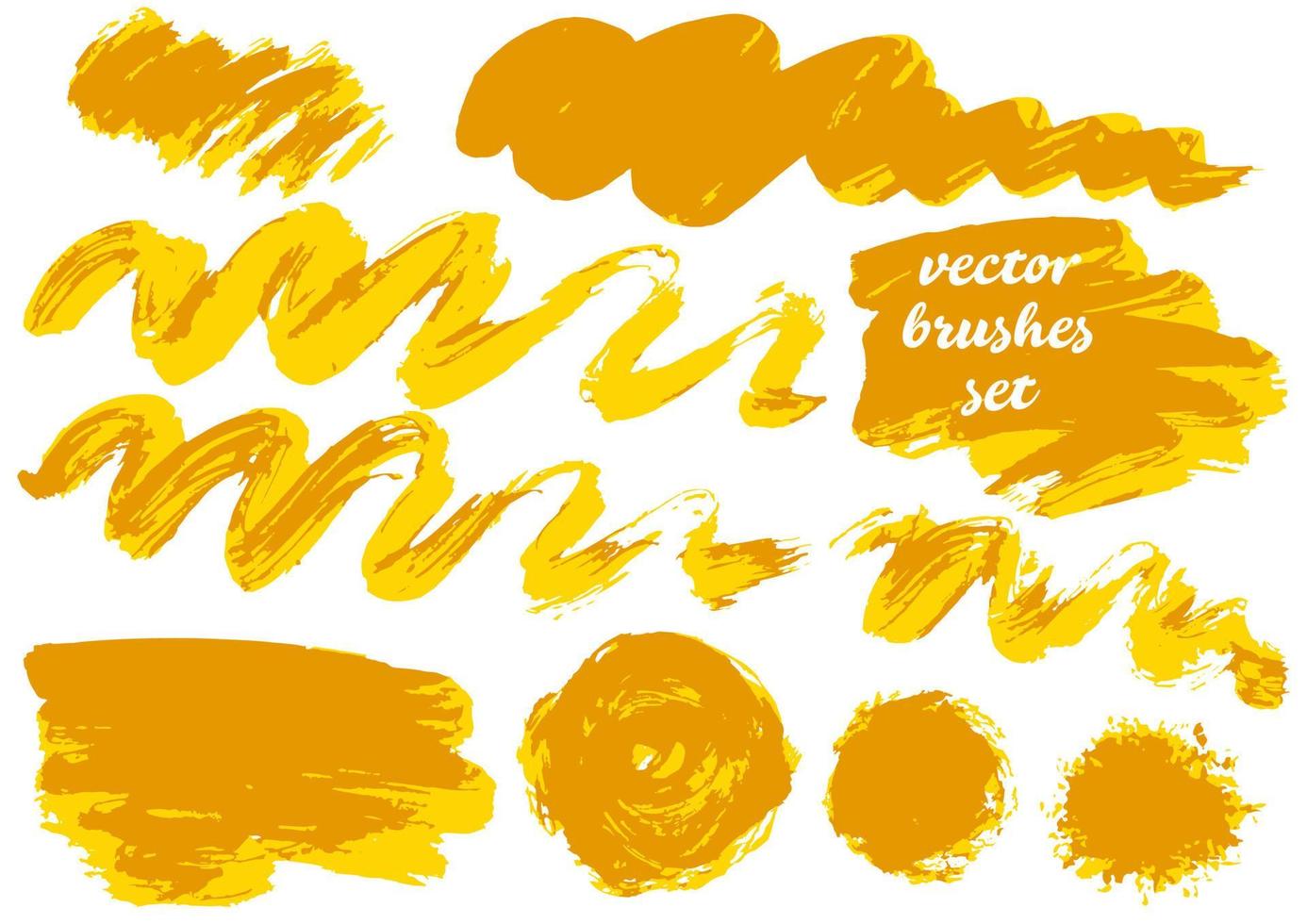 Collection of paint, ink brush strokes, brushes, blots vector