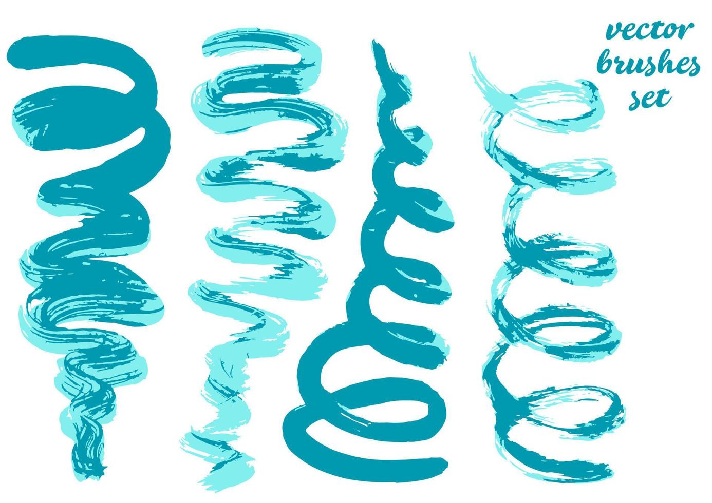 Collection of paint, ink brush strokes, brushes, blots vector