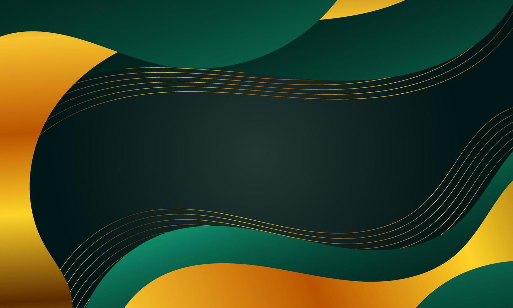 Abstract Green Luxury Wave Background vector