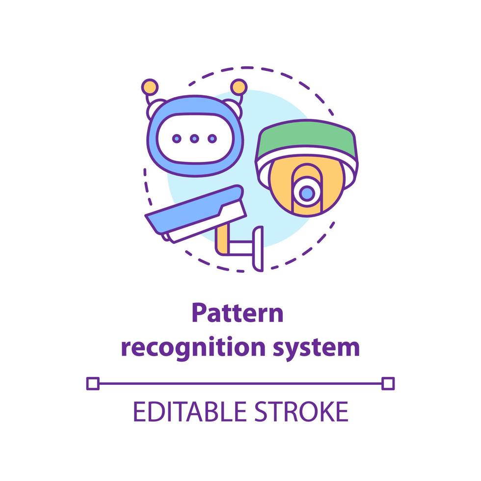 Pattern recognition system concept icon vector