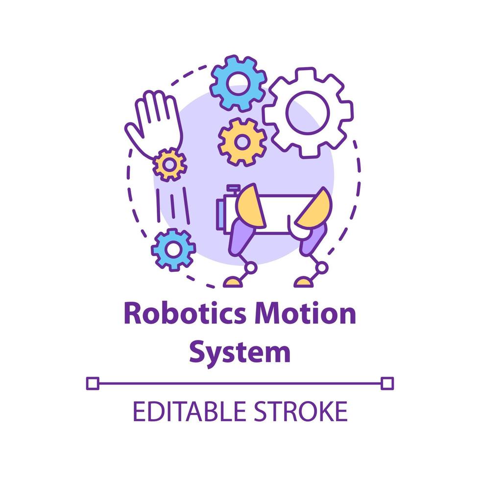 Robotics motion system concept icon vector