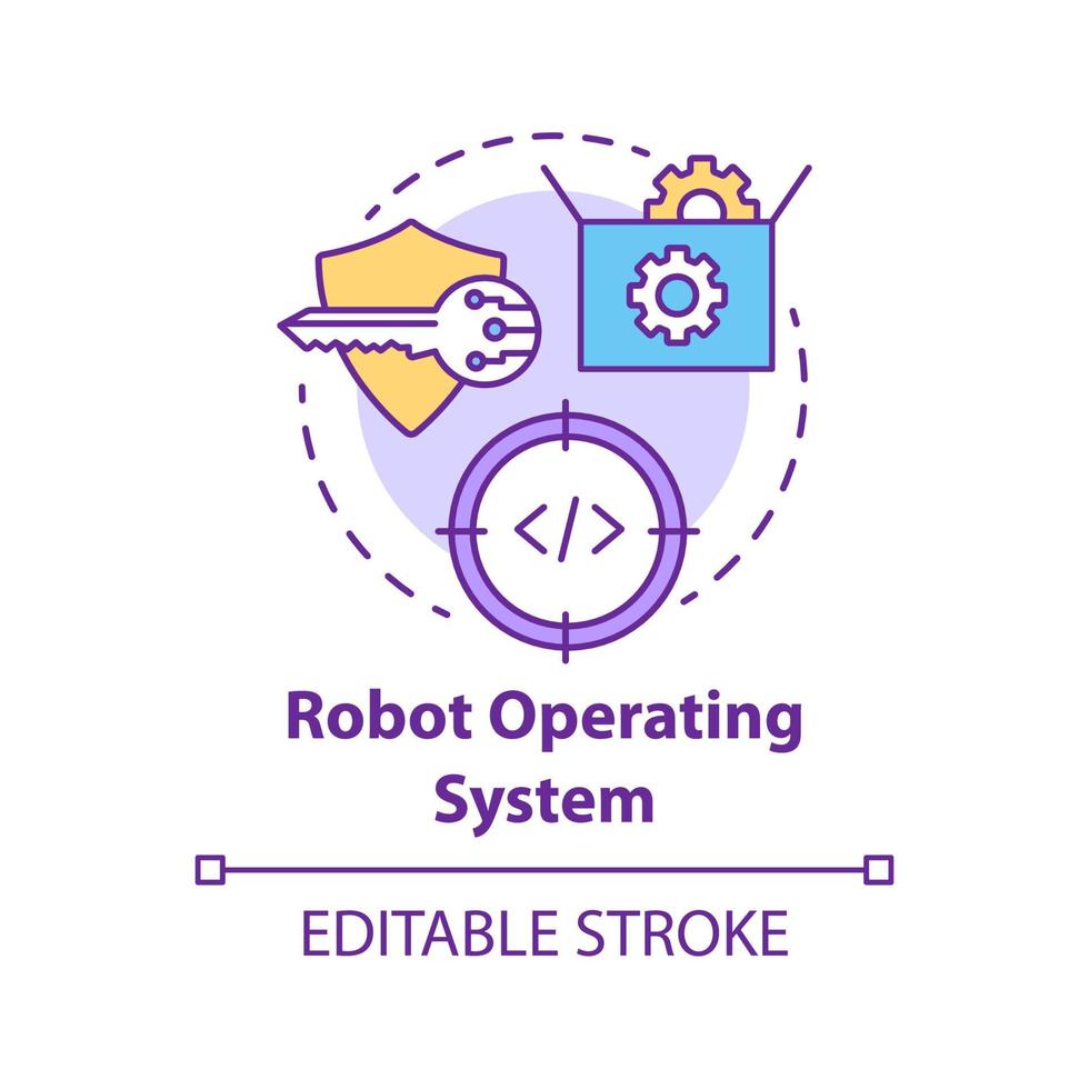 Robot operating system concept icon vector