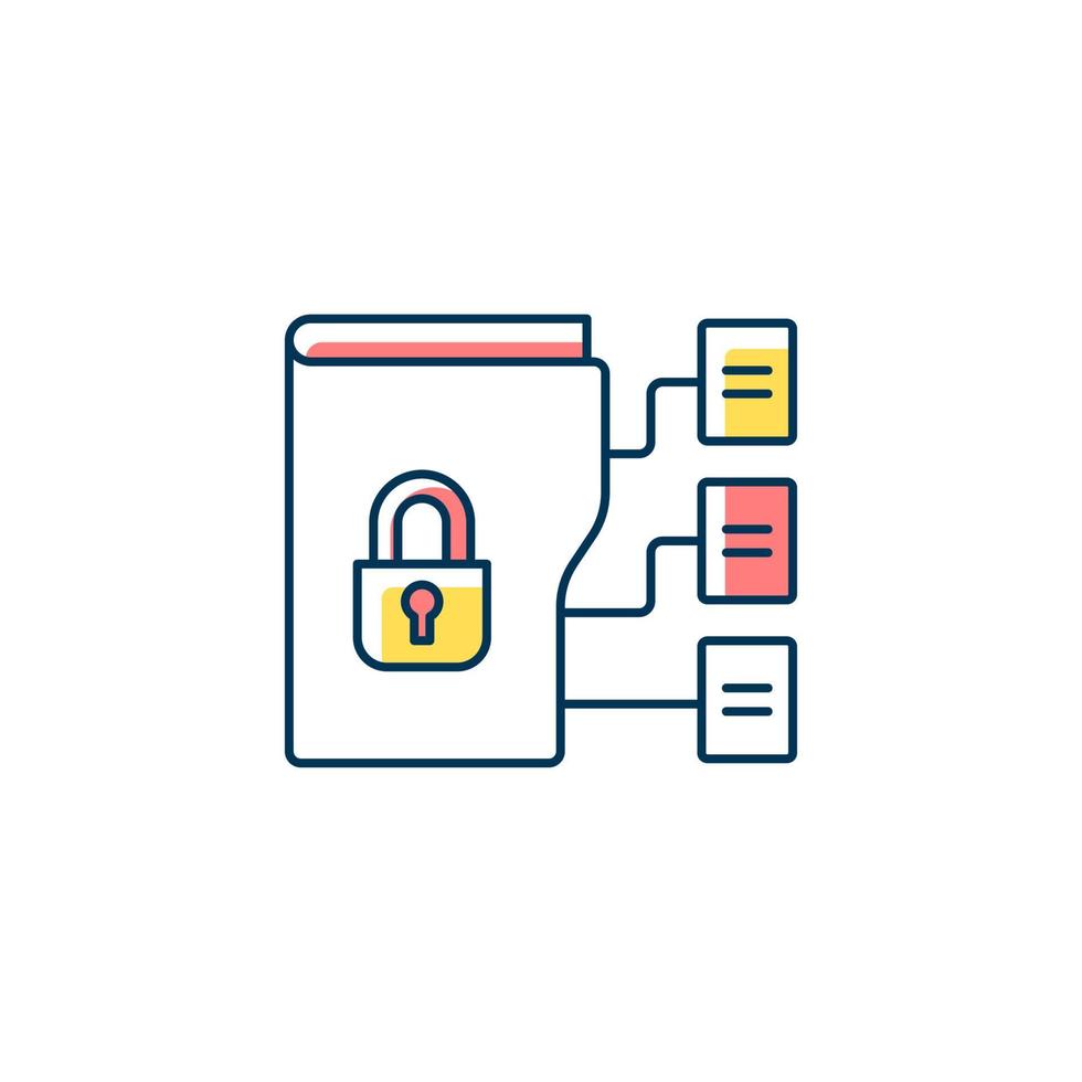 Data classification RGB color icon vector