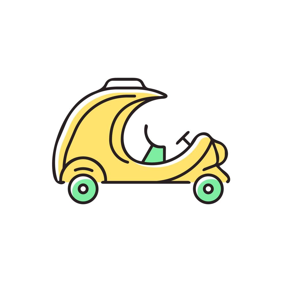 Coco taxi RGB color icon vector