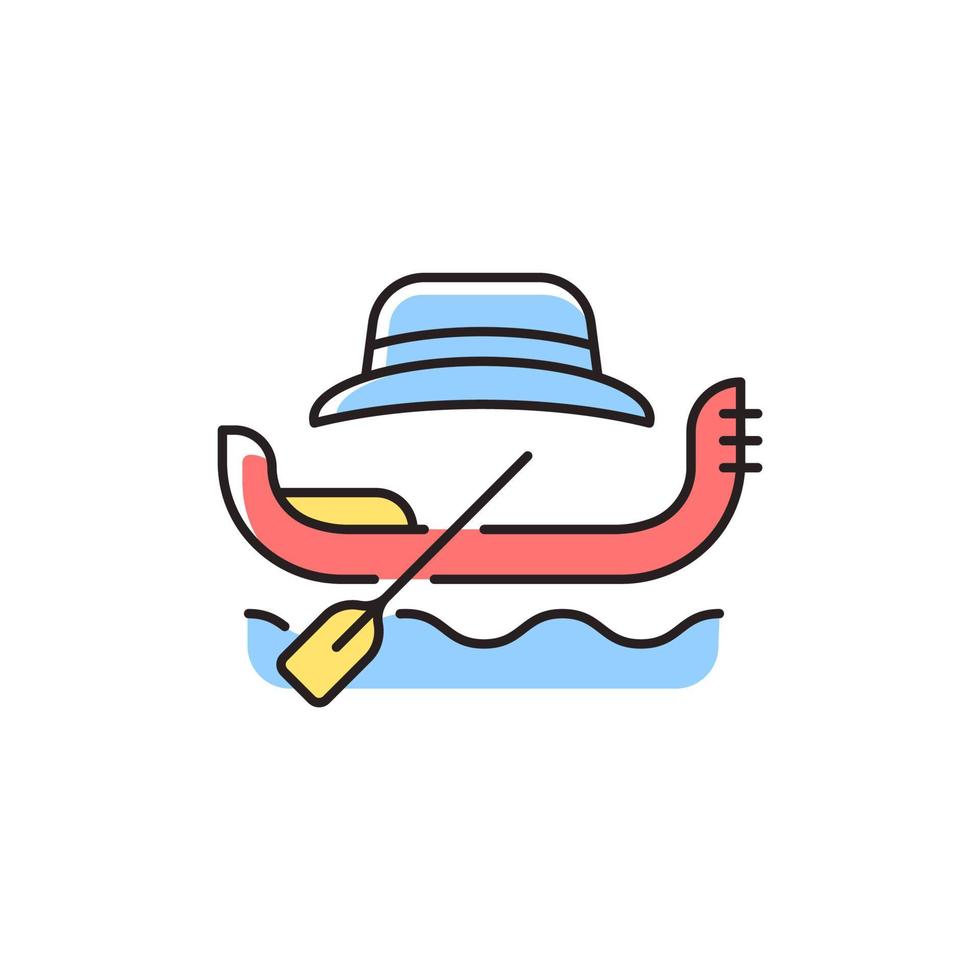 Gondola taxi RGB color icon vector