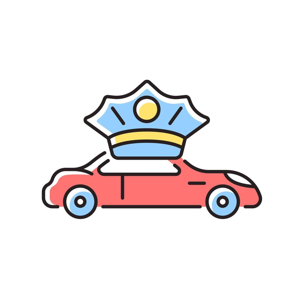 Chauffeur hire RGB color icon vector