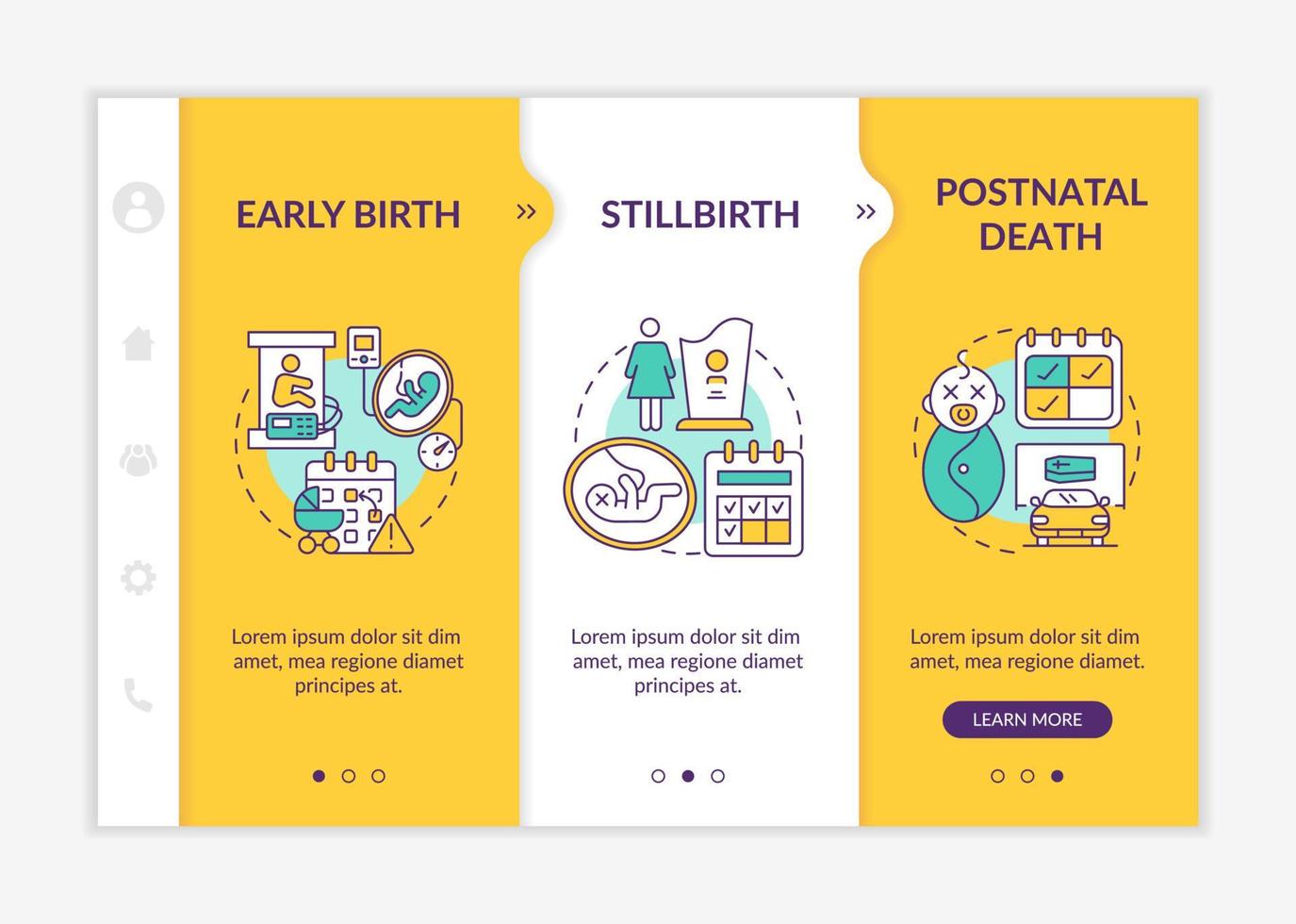 plantilla de vector de incorporación de casos de licencia de maternidad