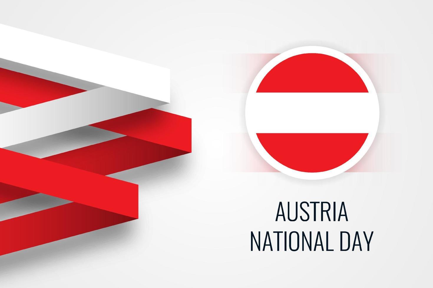 Austria National Day Illustration Template Design vector