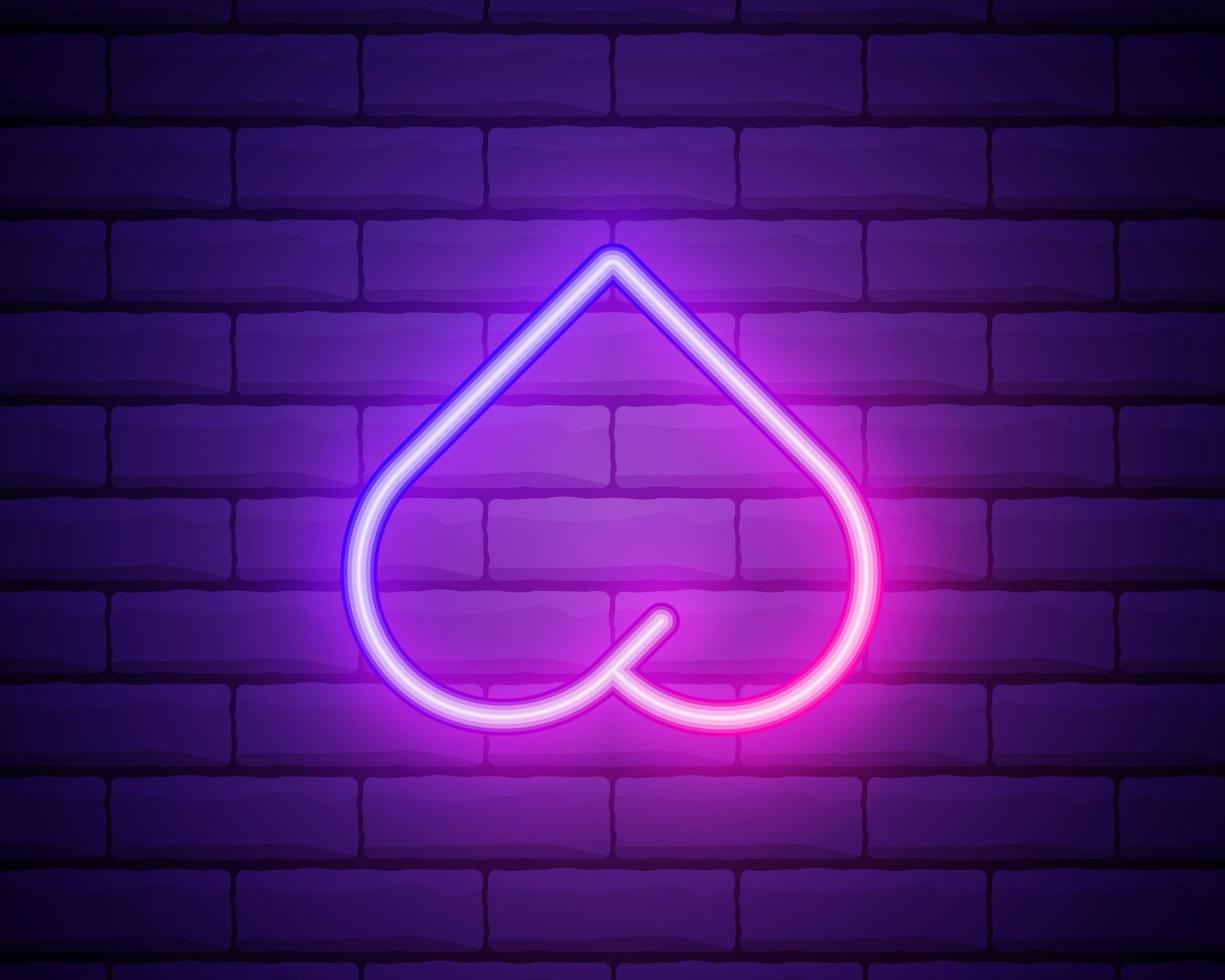 butt, plastic surgery neon icon. Elements of plastic surgery set. Simple icon for websites, web design, mobile app, info graphics isolated on brick wall vector