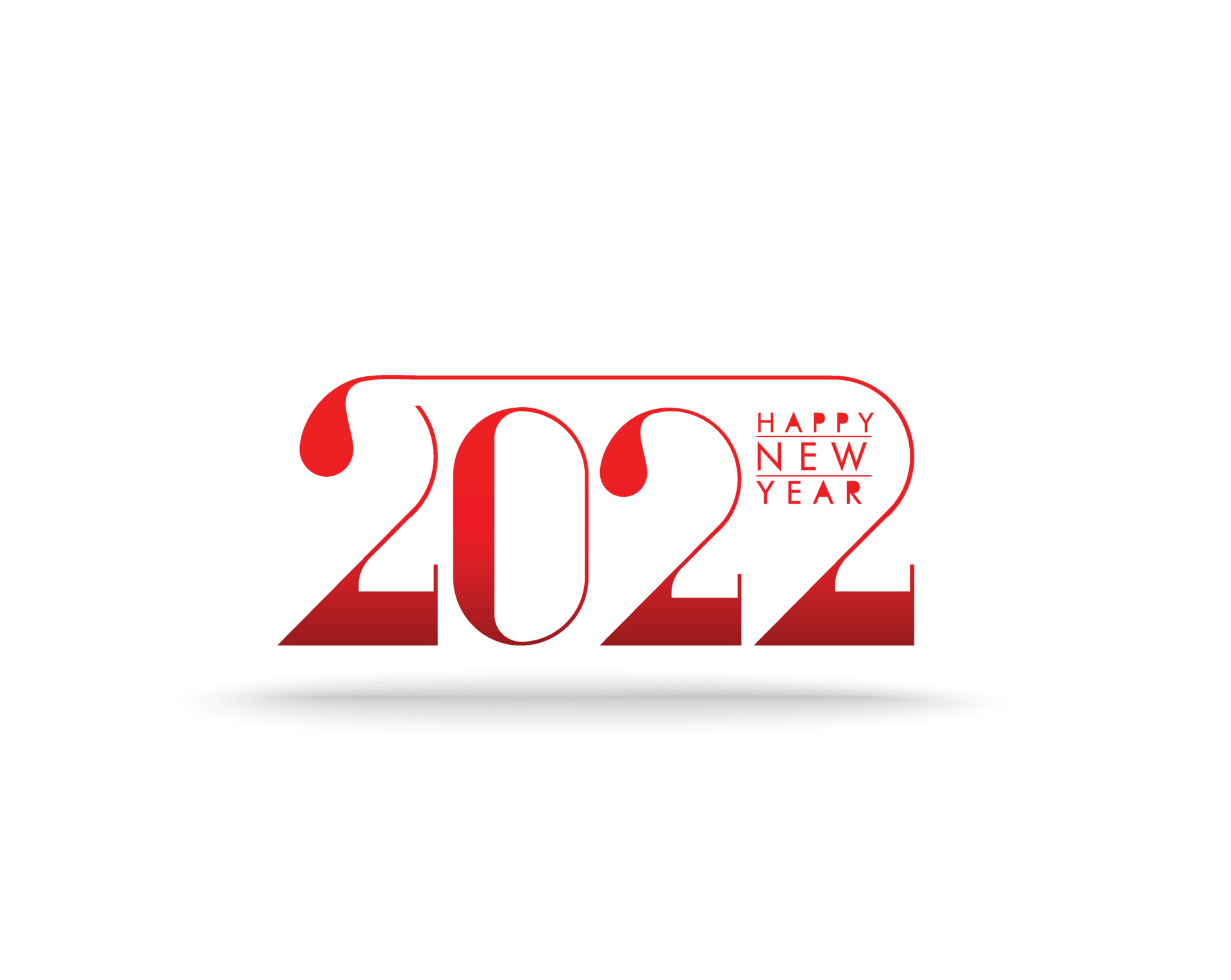 Happy New Year 2022 Text Typography Design Patter, Vector illustration ...