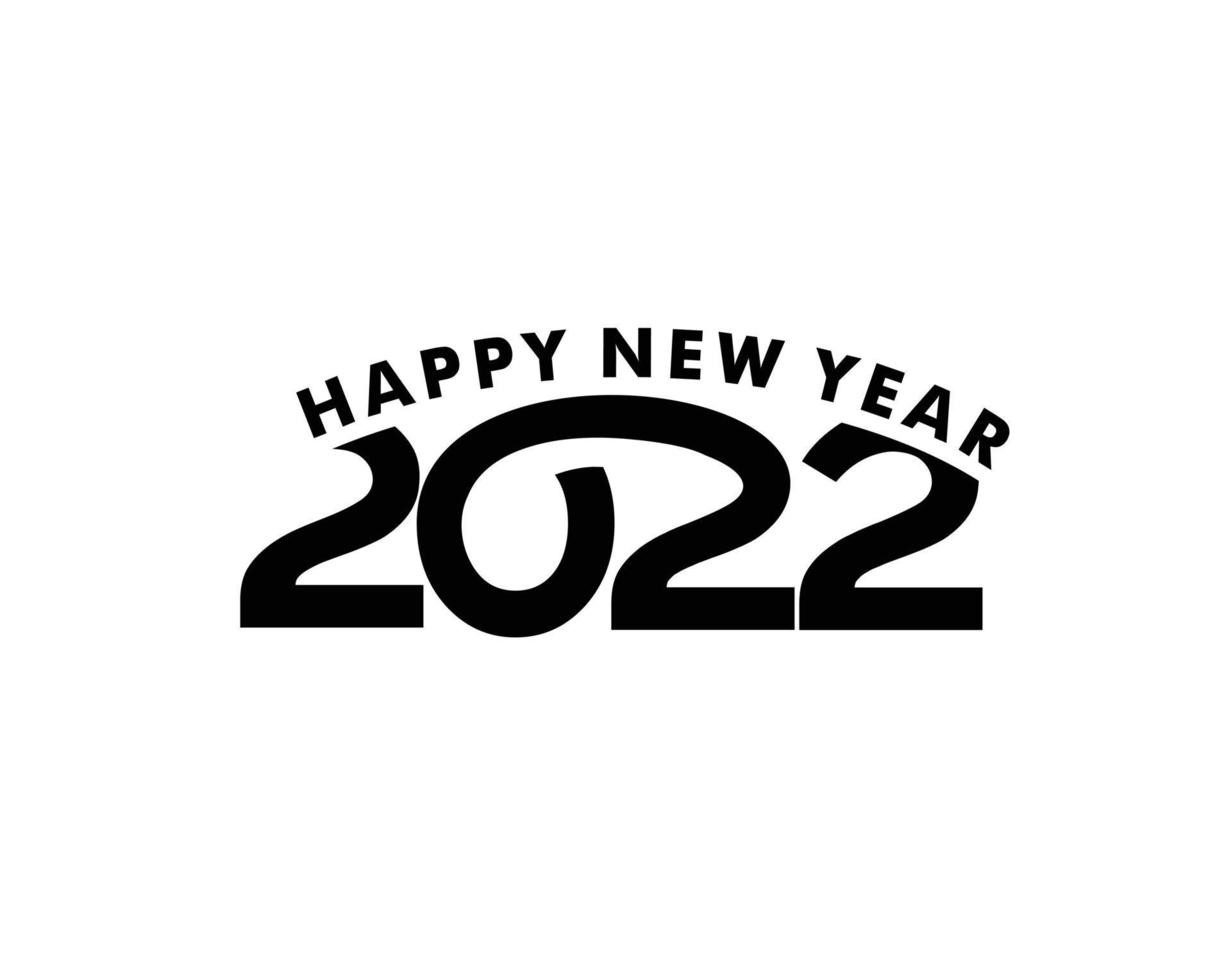 Feliz año nuevo 2022 patrón de diseño de tipografía de texto, ilustración vectorial. vector