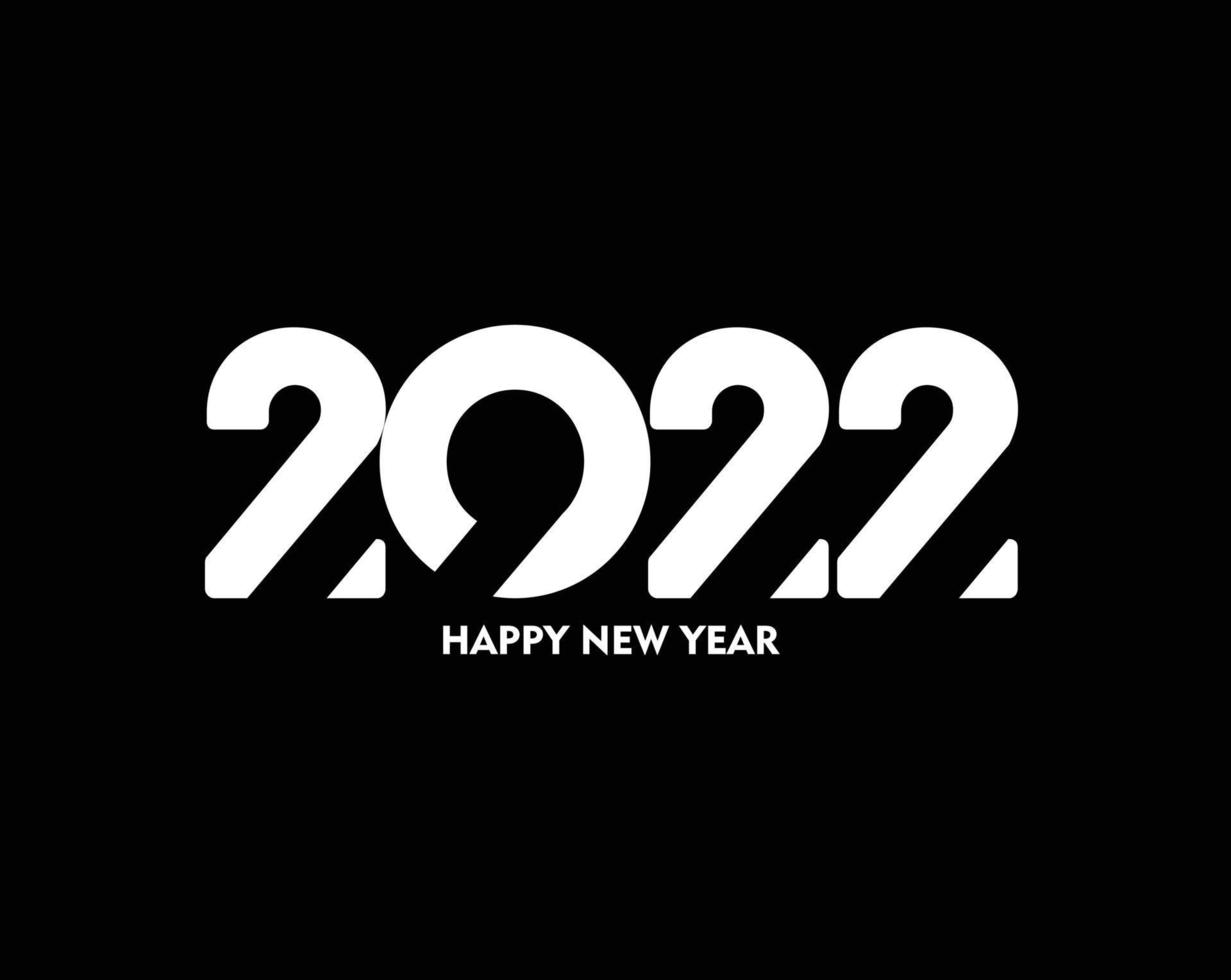 Happy New Year 2022 Text Typography Design Patter, Vector illustration.