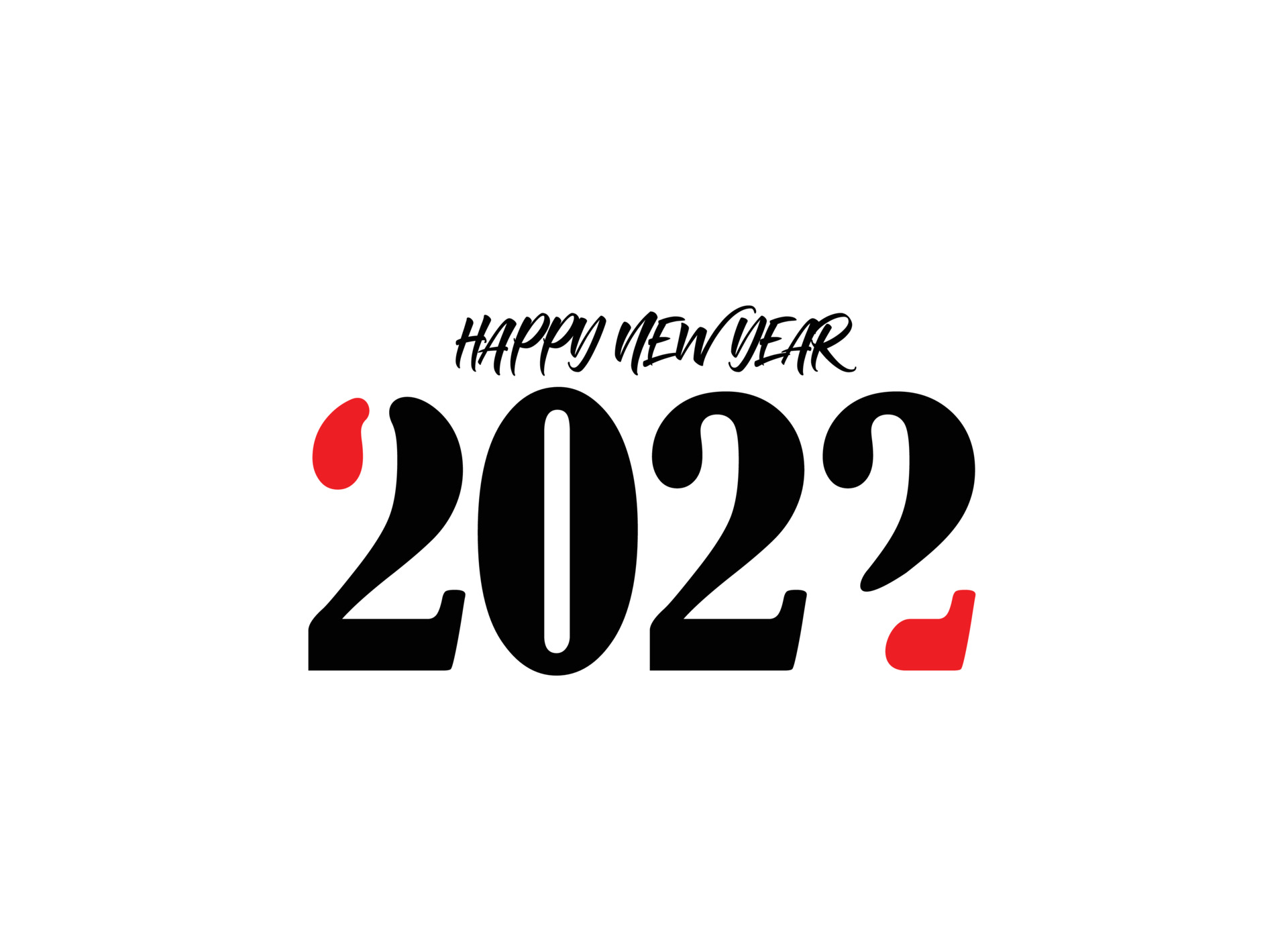 Happy New Year 2022 Text Typography Design Patter, Vector illustration ...