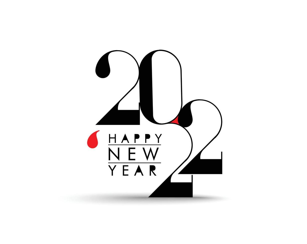 Happy New Year 2022 Text Typography Design Patter, Vector illustration.